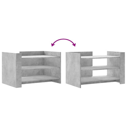 Coffee Table Concrete Grey 80x50x50 cm Engineered Wood