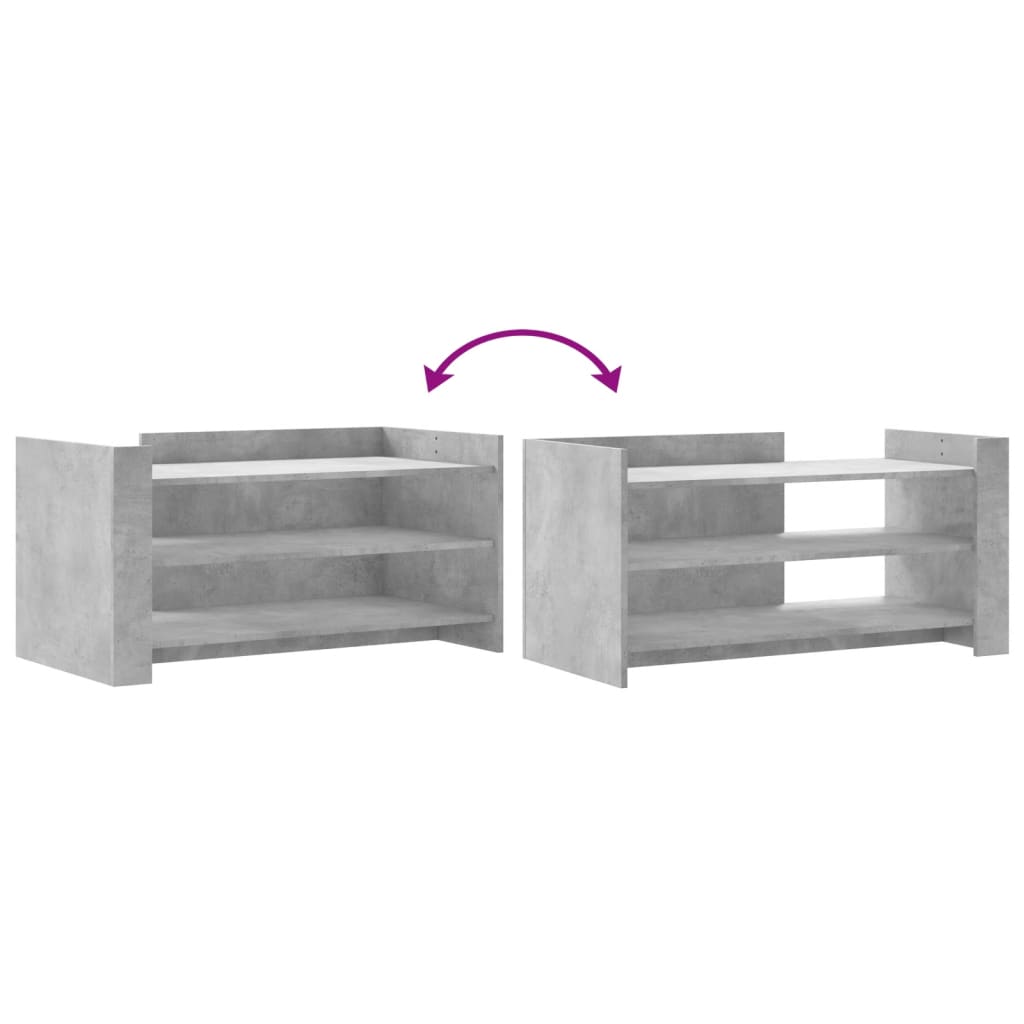 Coffee Table Concrete Grey 100x50x50 cm Engineered Wood