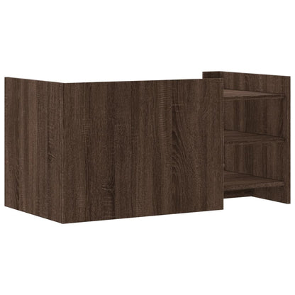 Coffee Table Brown Oak 100x50x50 cm Engineered Wood