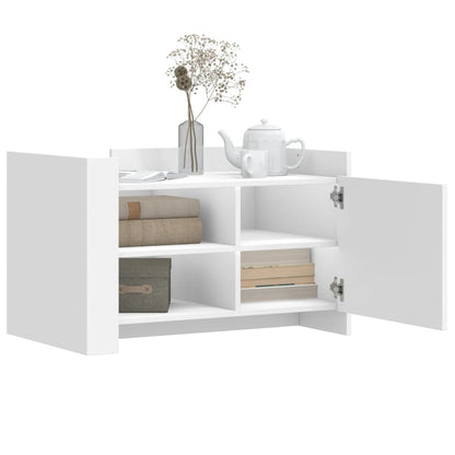Coffee Table White 80x50x50 cm Engineered Wood