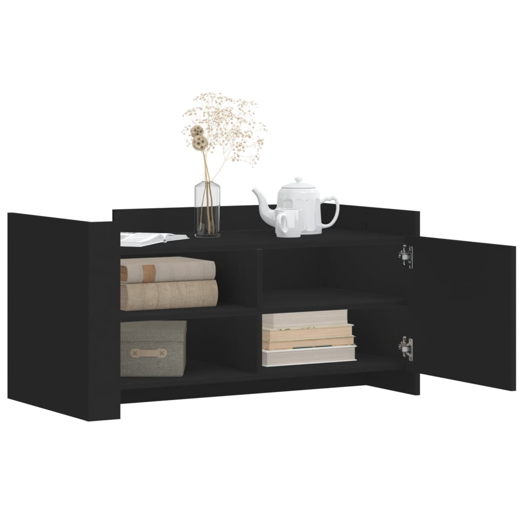 Coffee Table Black 100x50x50 cm Engineered Wood