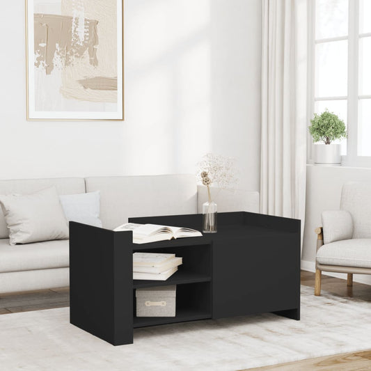 Coffee Table Black 100x50x50 cm Engineered Wood