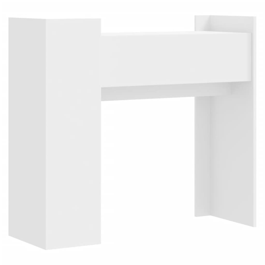 White Console Table 100x35x90 cm - Engineered Wood Elegance
