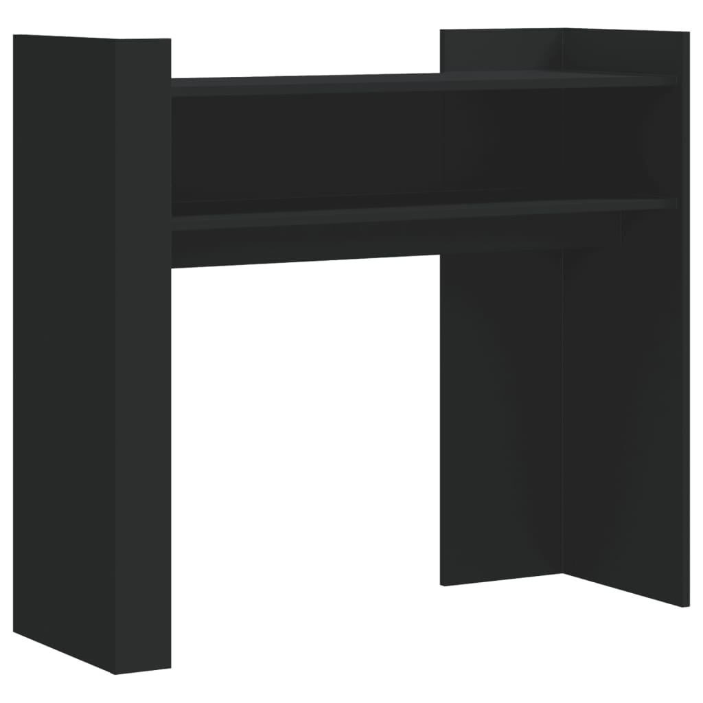 Sleek Black Console Table, Engineered Wood, 100x35x90 cm