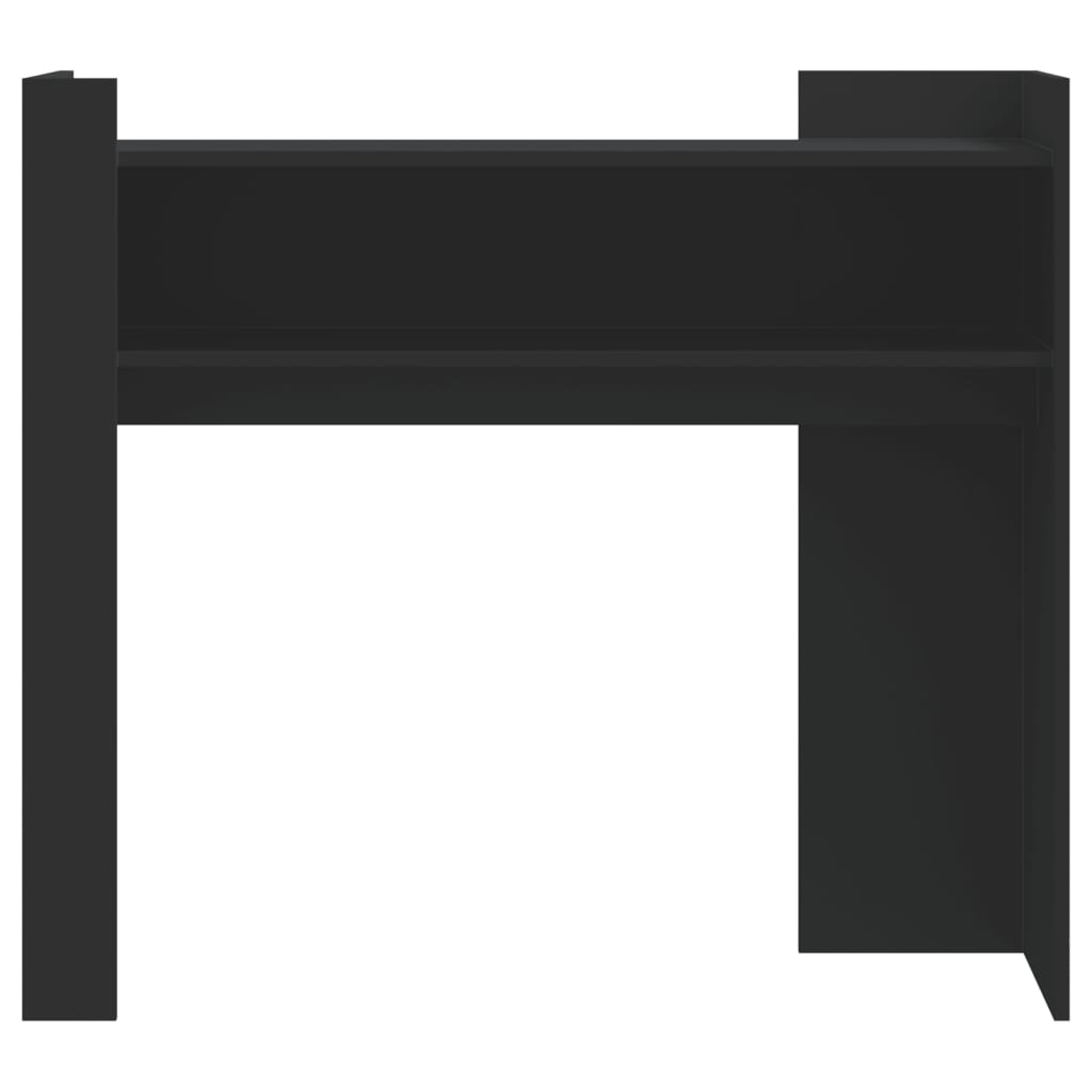 Sleek Black Console Table, Engineered Wood, 100x35x90 cm