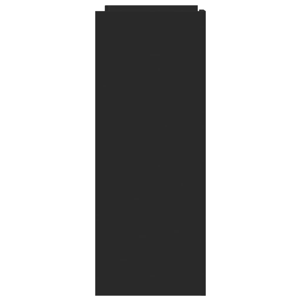 Sleek Black Console Table, Engineered Wood, 100x35x90 cm