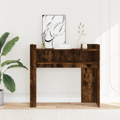 Smoked Oak Console Table 100x35x90 cm - Engineered Wood Design