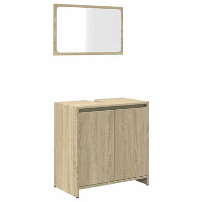 Sonoma Oak Bathroom Furniture Set in Engineered Wood