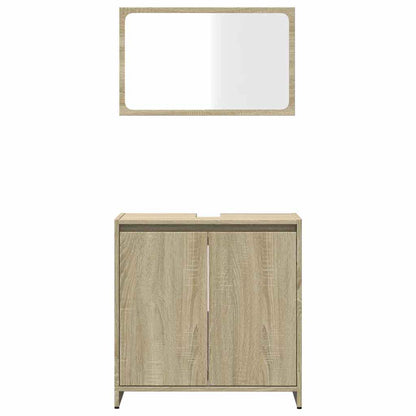 Sonoma Oak Bathroom Furniture Set in Engineered Wood