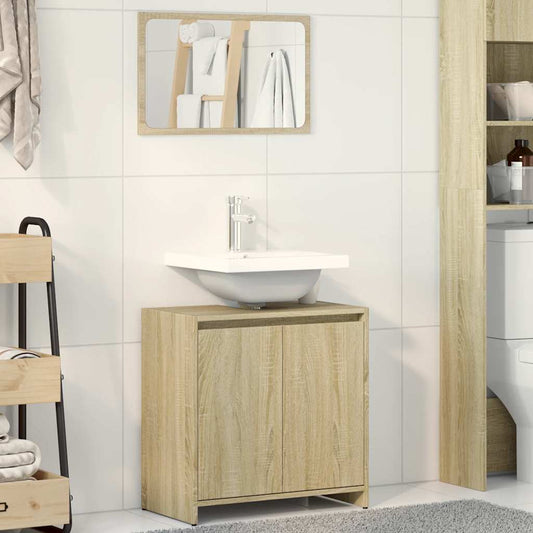 Sonoma Oak Bathroom Furniture Set in Engineered Wood