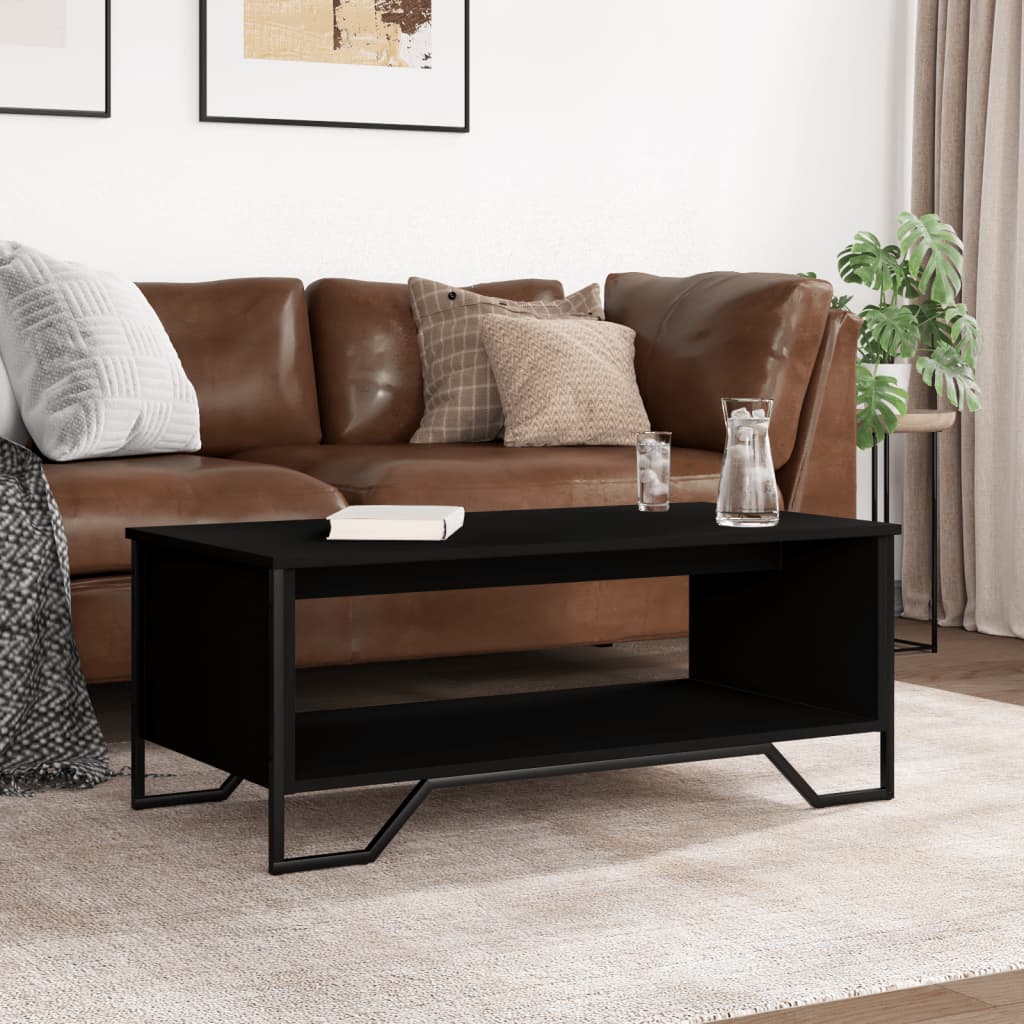 Coffee Table Black 100x51x40 cm Engineered Wood