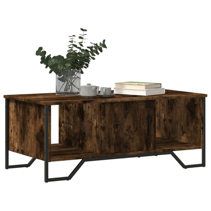Coffee Table Smoked Oak 100x51x40 cm Engineered Wood