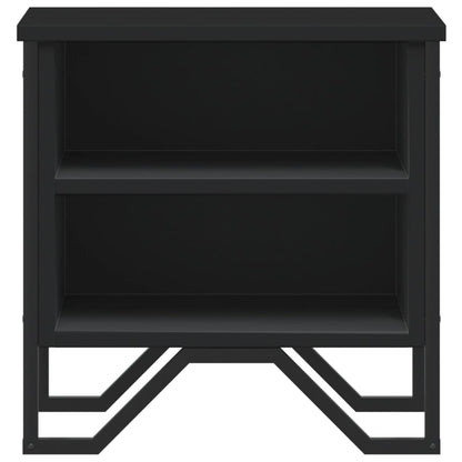 Set of 2 Black Engineered Wood Bedside Cabinets 40x30x40 cm