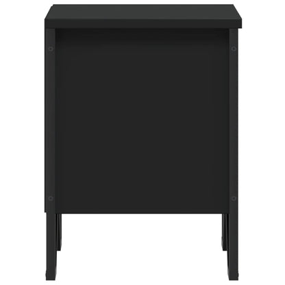 Set of 2 Black Engineered Wood Bedside Cabinets 40x30x40 cm