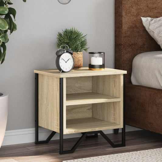 Sonoma Oak Bedside Cabinets (2 Pcs) - 40x30x40 cm Engineered Wood