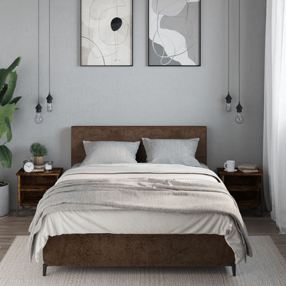 Smoked Oak Bedside Cabinets - Set of 2, 40x30x40 cm