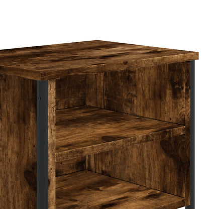 Smoked Oak Bedside Cabinets - Set of 2, 40x30x40 cm