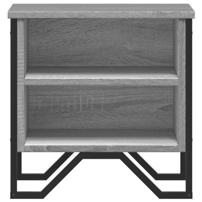 Set of 2 Grey Sonoma Bedside Cabinets - 40x30x40 cm Engineered Wood