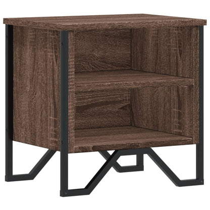Brown Oak Bedside Cabinet 40x30x40 cm - Engineered Wood Elegance