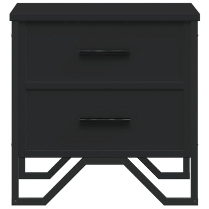 Bedside Cabinets 2 pcs Black 40x41x40 cm Engineered Wood