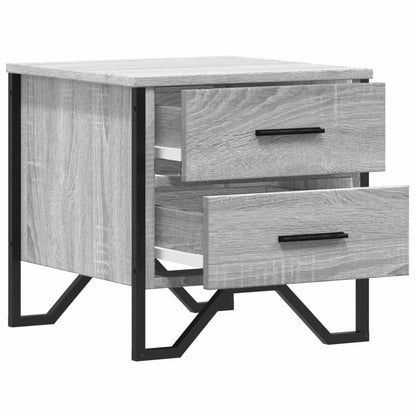 Grey Sonoma Engineered Wood Bedside Cabinet 40x41x40 cm