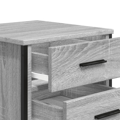Grey Sonoma Engineered Wood Bedside Cabinet 40x41x40 cm