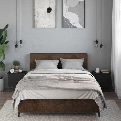 Black Engineered Wood Bedside Cabinets Set of 2 - 40x30x40 cm