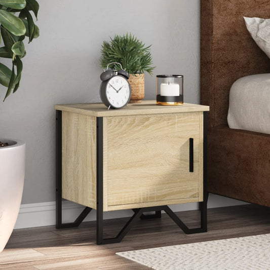 Sonoma Oak Bedside Cabinet 40x30x40 cm - Durable Engineered Wood