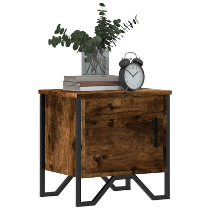 Smoked Oak Bedside Cabinet 40x30x40 cm - Modern Engineered Wood