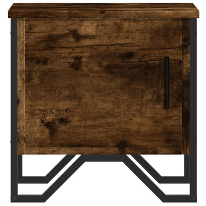 Smoked Oak Bedside Cabinet 40x30x40 cm - Modern Engineered Wood