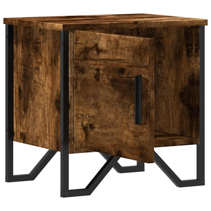 Smoked Oak Bedside Cabinet 40x30x40 cm - Modern Engineered Wood