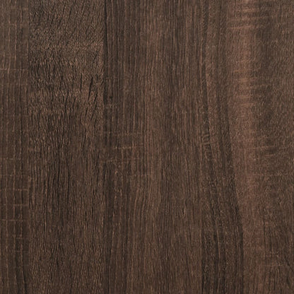 Brown Oak Bedside Cabinets Set of 2, 40x30x40 cm, Engineered Wood