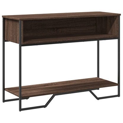 Brown Oak Console Table, 100x35x74.5 cm, Engineered Wood