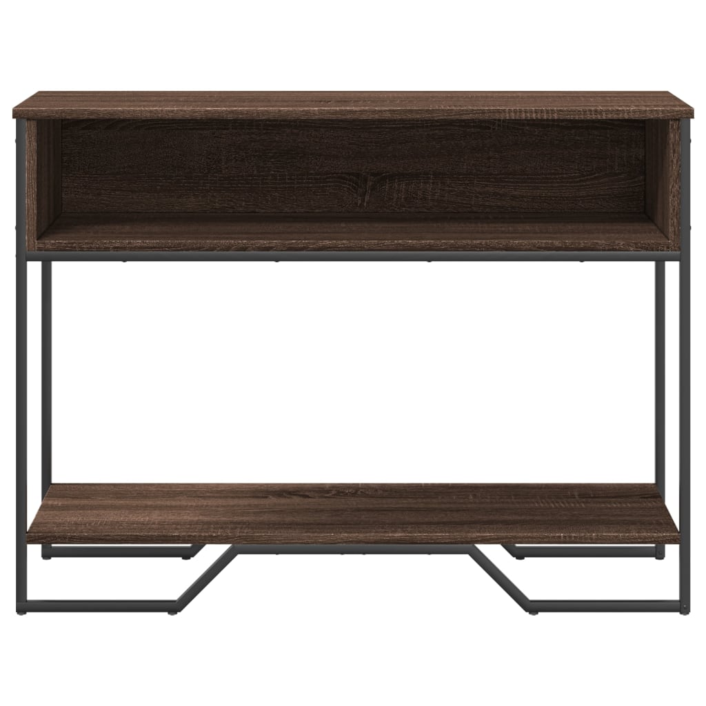 Brown Oak Console Table, 100x35x74.5 cm, Engineered Wood