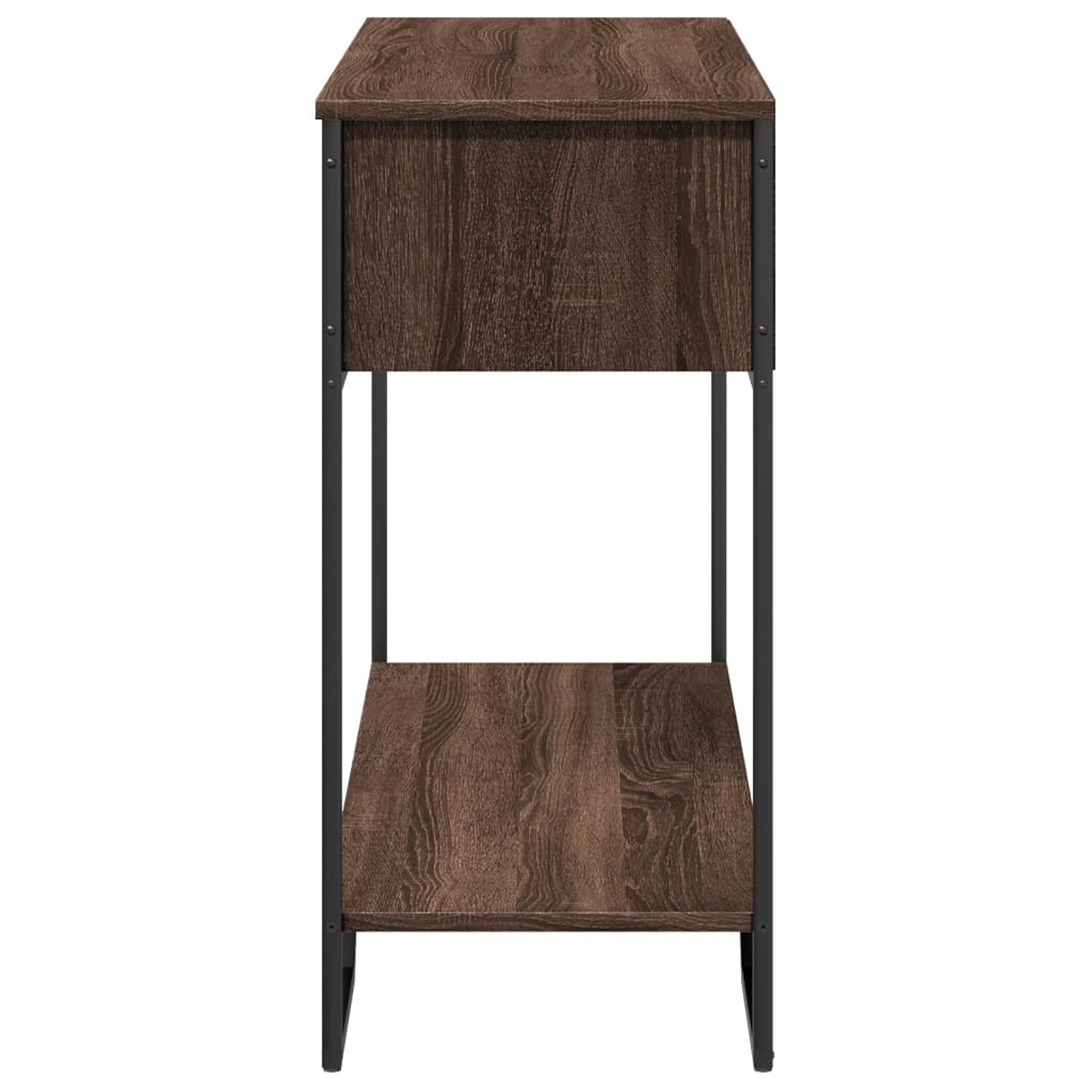 Brown Oak Console Table, 100x35x74.5 cm, Engineered Wood