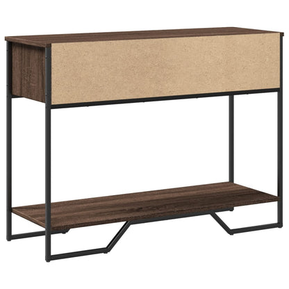 Brown Oak Console Table, 100x35x74.5 cm, Engineered Wood