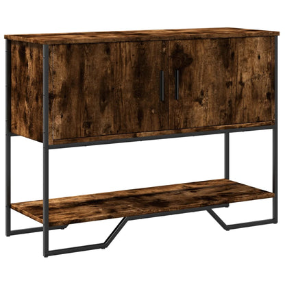 Smoked Oak Console Table - 100x35x74.5 cm | Engineered Wood
