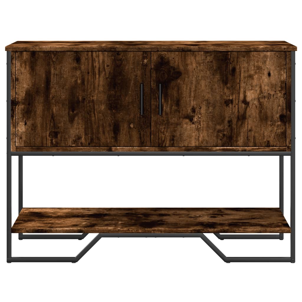 Smoked Oak Console Table - 100x35x74.5 cm | Engineered Wood