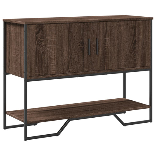 Brown Oak Console Table 100x35x74.5 cm - Engineered Wood