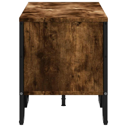 TV Cabinet Smoked Oak 122x34x41 cm Engineered Wood