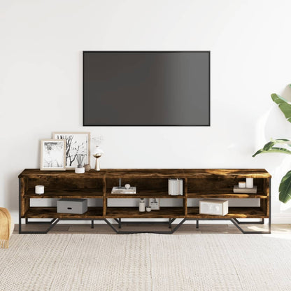 TV Cabinet Smoked Oak 180x34x41 cm Engineered Wood