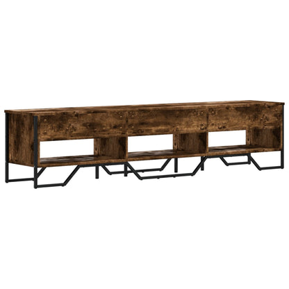 TV Cabinet Smoked Oak 180x34x41 cm Engineered Wood