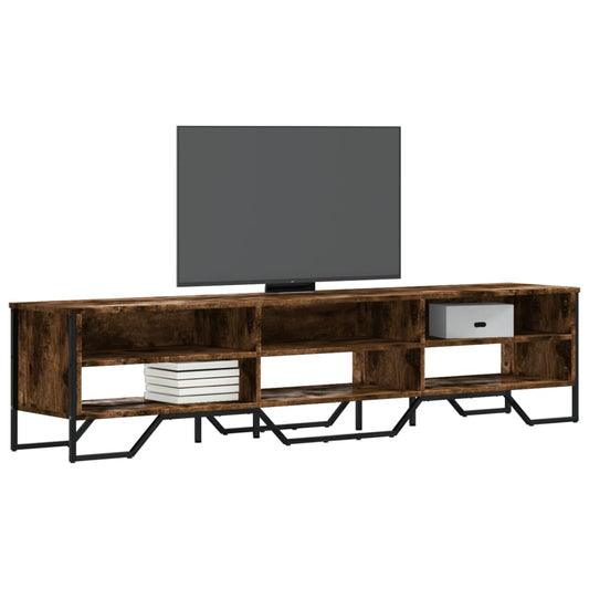 TV Cabinet Smoked Oak 180x34x41 cm Engineered Wood