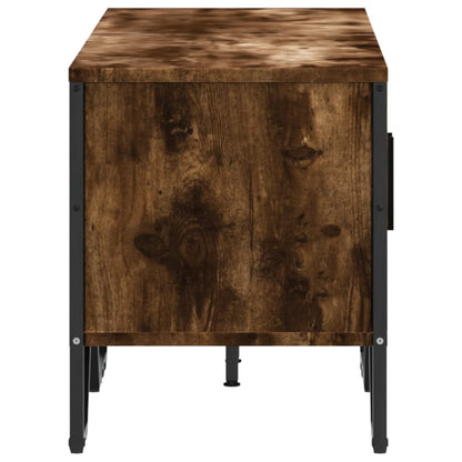 TV Cabinet Smoked Oak 122x34x41 cm Engineered Wood
