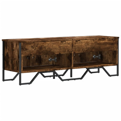 TV Cabinet Smoked Oak 122x34x41 cm Engineered Wood