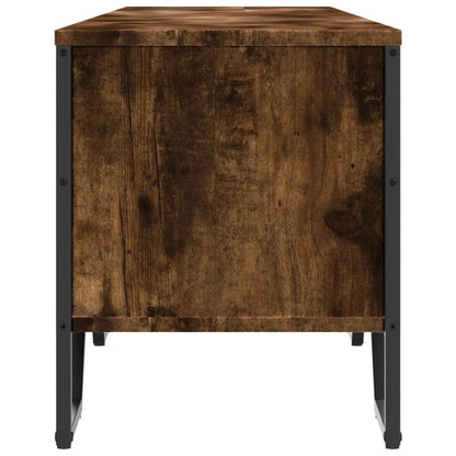 TV Cabinet Smoked Oak 180x34x41 cm Engineered Wood