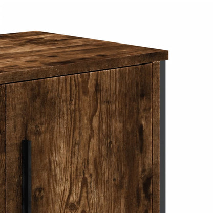 TV Cabinet Smoked Oak 180x34x41 cm Engineered Wood