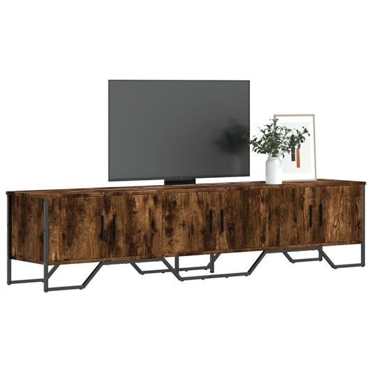 TV Cabinet Smoked Oak 180x34x41 cm Engineered Wood