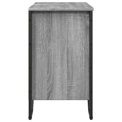Elegant Grey Sonoma Bathroom Sink Cabinet, 60x35x60 cm, Wood Finish