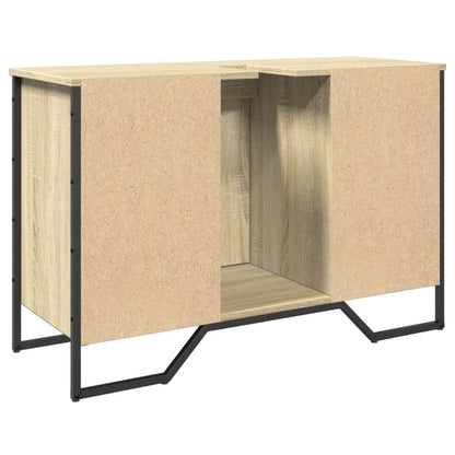 Sleek Sonoma Oak Bathroom Sink Cabinet - 91x35x60 cm Engineered Wood